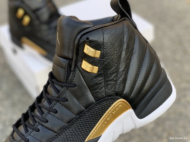Cheap Jordan Air 12 AO6068-007 Retro Metallic Gold-White 'Reptile' Black 0824